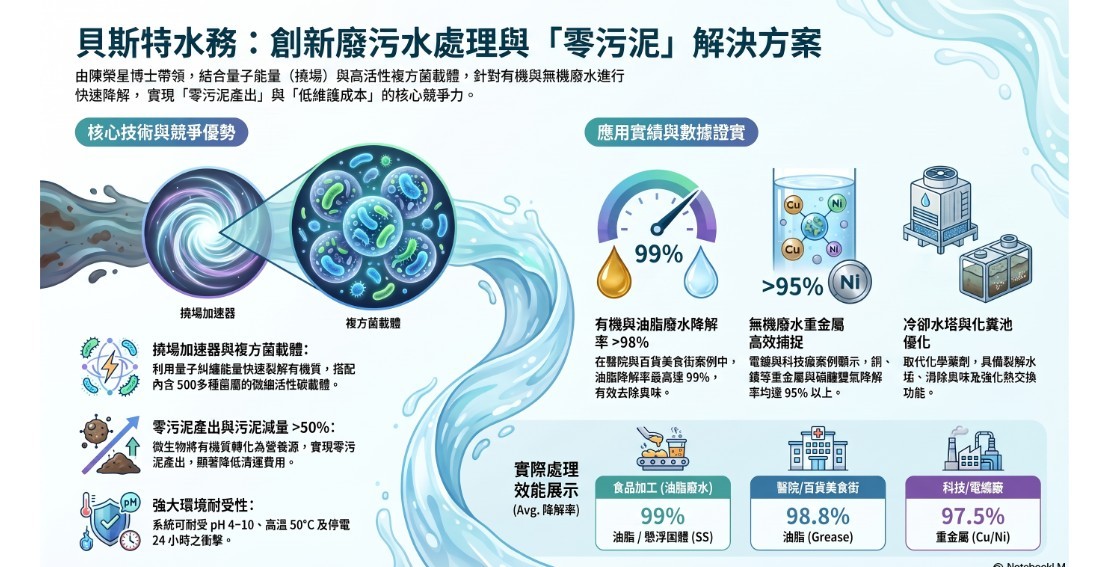 貝斯特水務:創新廢污水處理與零污泥解決方案 — 核心技術、競爭優勢與應用實績